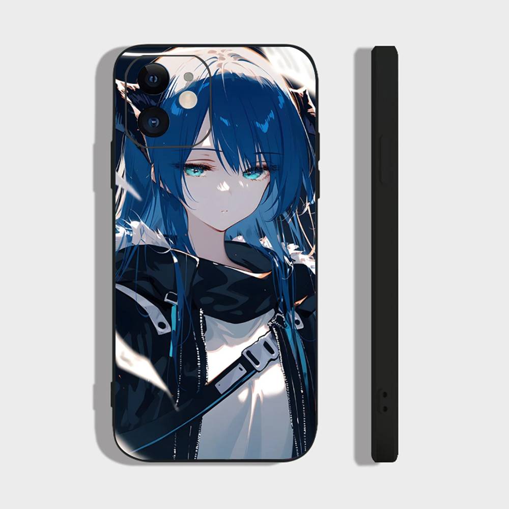 Mostima Чехол для телефона с анимацией из игры A-Arknights Для IPhone 17 Air 16 15 14 13 Pro Max 11 12 Черный силиконовый чехол