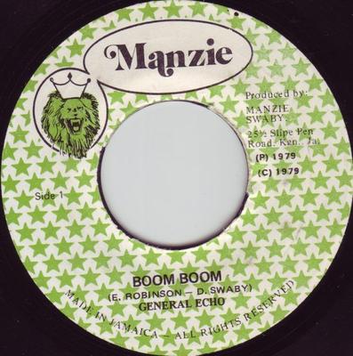 7-дюймовая пластинка GENERAL ECHO - Boom Boom NONE Manzie 1979 Ямайка Регги, Ска и Даб Б/у