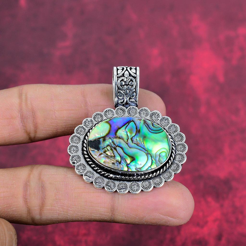Подвеска из цельного серебра 925 пробы с ракушкой Abalone Shell, ювелирные изделия с подвеской из драгоценных камней ручной работы, подарки для жены, абсолютно новый кулон