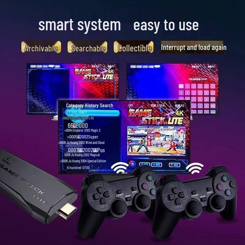 Новая ретро беспроводная игровая консоль M8 с двумя контроллерами PS1 Arcade HD