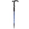 Three Sections Aluminium Alloy Alpenstock Flared Handle Damping Spring Telescopic Trekking Poleblue