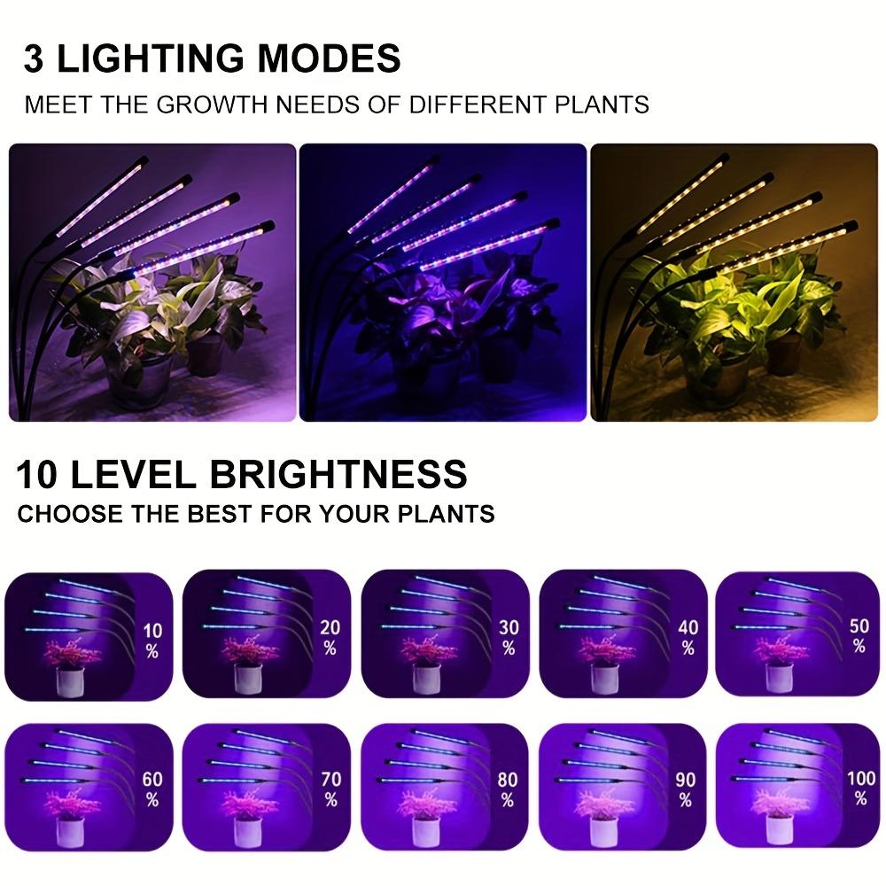 Светодиодная лампа для выращивания растений с регулируемой яркостью, USB, полный спектр, клипса, фитолампа 5 В, лампа для выращивания растений в теплице, рассады цветов в горшках