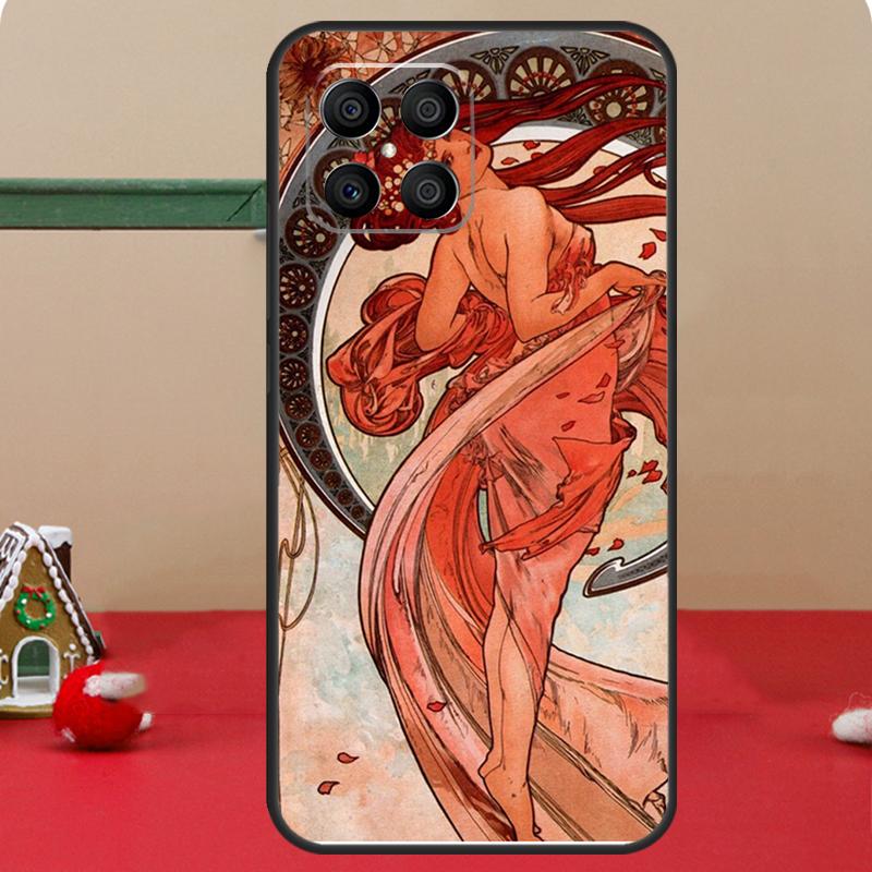 Художественный чехол Альфонса Мухи для Honor Magic 7 Lite 6 8 Pro Honor 400 200 70 90 X8c X8b X9a X9b X9c X9d Win RT Чехол