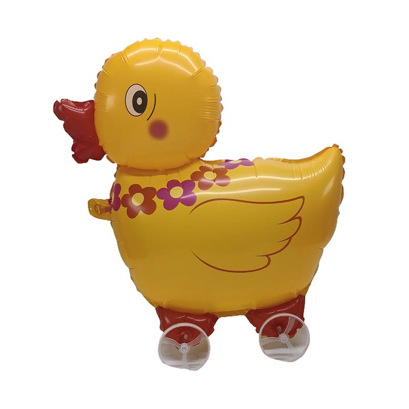 4D Cartoon Foil Balloons Elephant Stand Walking Balloon With Wheel For Kids Birthday Party Decoration Baby Shower