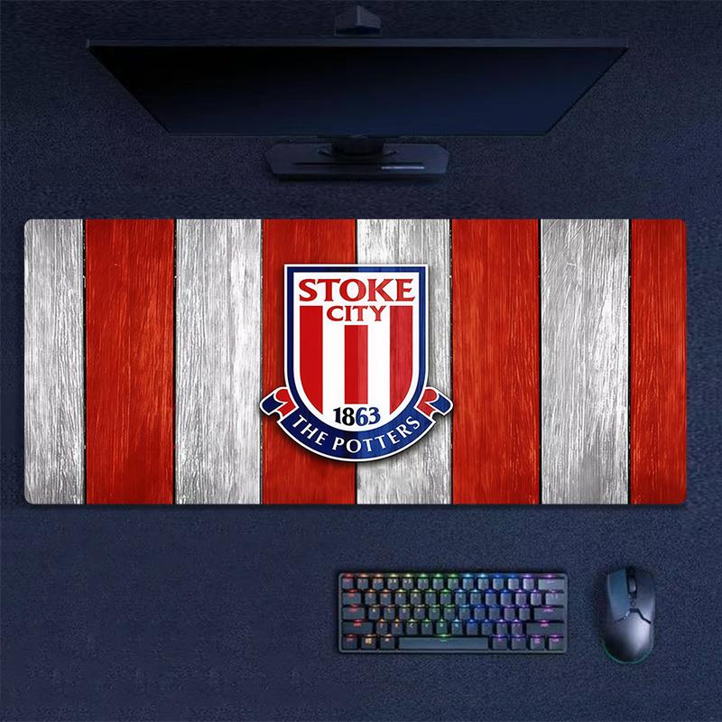 Stoke City F.C Print Cushion Non-slip Laptop Tablet Big Mousepad XXL Mat Mini PC Playmat With Lock edge
