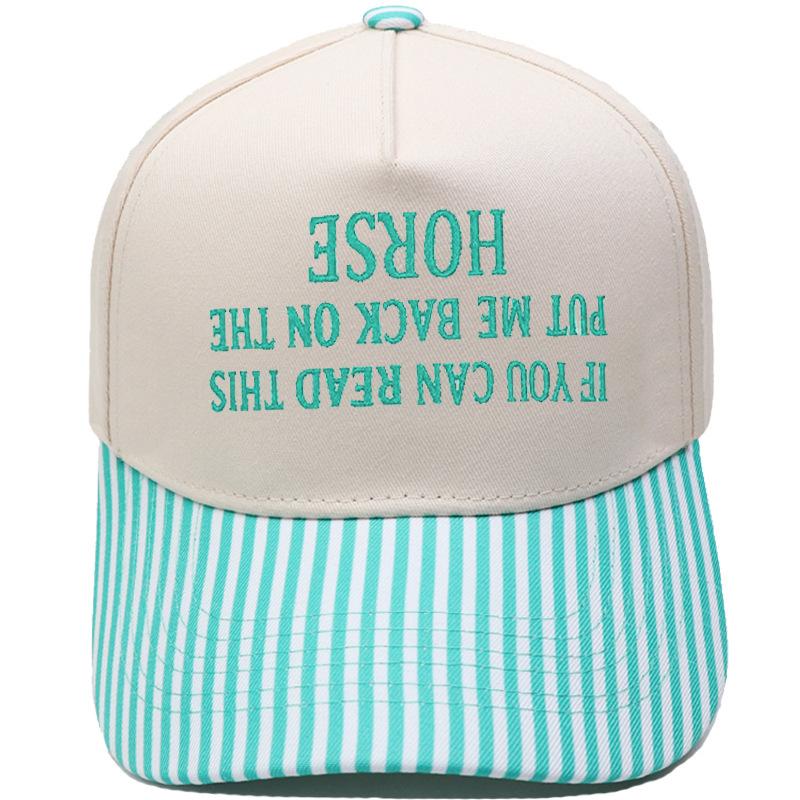 PUT ME BACK ON THE HORSE Fun Inverted Embroidery Color Matching Truck Driver Hat Men's and Women's Casual Hat