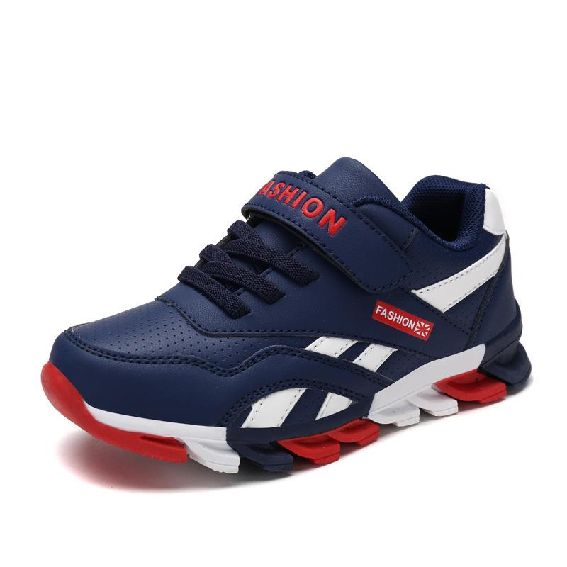 New Wear-resistant and Non-slip Classmate Sports Shoes Boys Shoes Shoes Children Breathable Net 2025 Sports Autumn Leather Knife