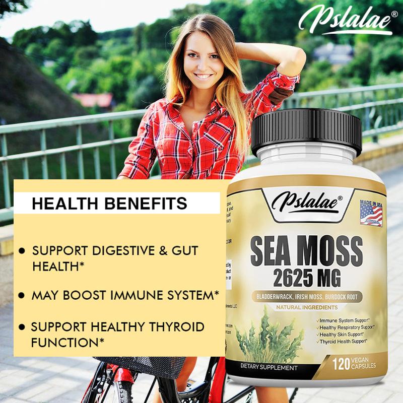 Irish Seaweed Bladder Capsules, thyroid support, digestive health, gluten-free, vegan, suitable for adults.