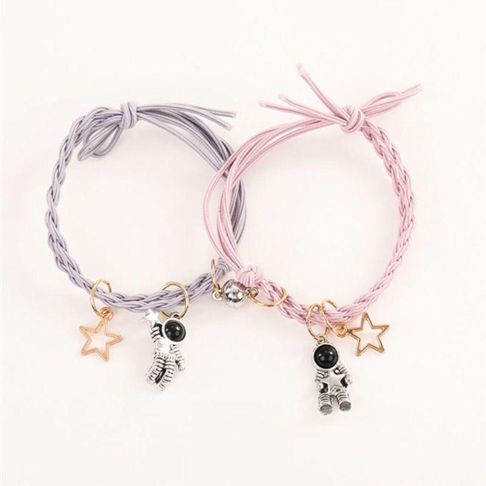 Магнитный браслет для притяжения астронавтов, браслет для пары, полые звезды, набор браслетов, подарок другу