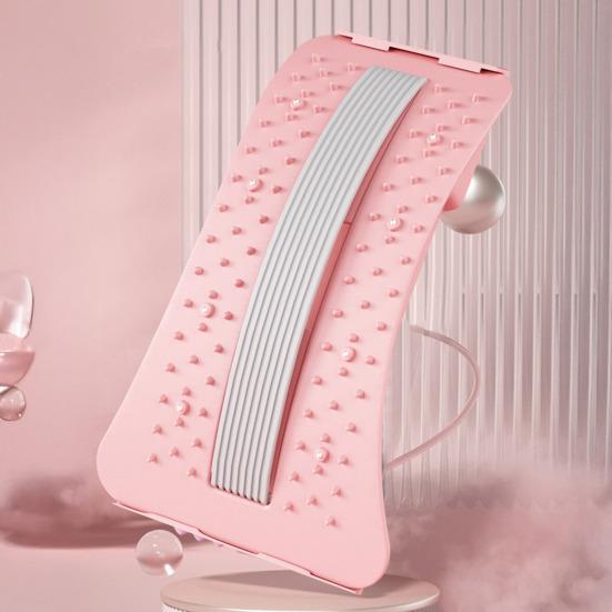 Back Stretcher Waist Trainer Adjustable Cervical Spine Lower Back Neck Pain Relief Massager Cushion Arch Lumbar Back Cracker Board Stretching Device