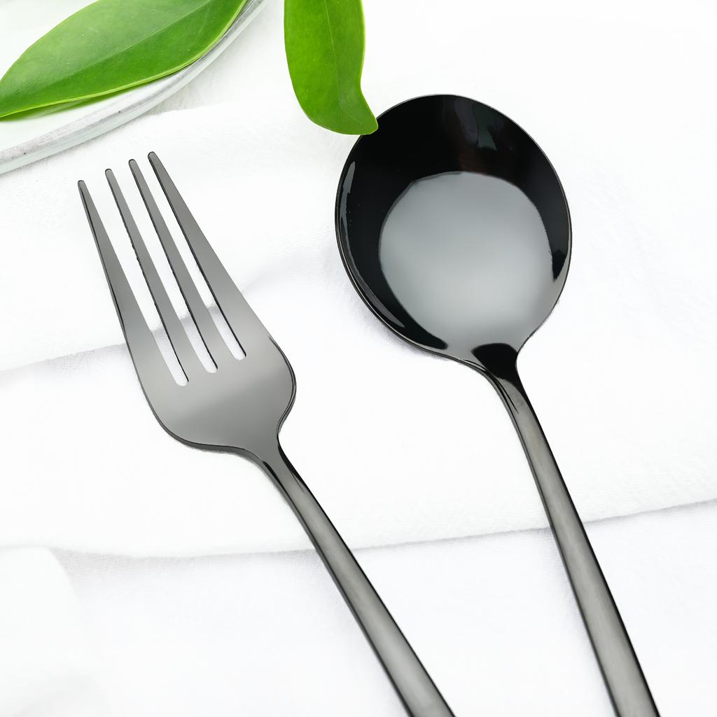 24 шт. серебряный набор столовых приборов, посуда из нержавеющей стали в западном стиле, обеденный нож, вилка, кофейная ложка, столовые приборы, кухонная посуда, столовое серебро