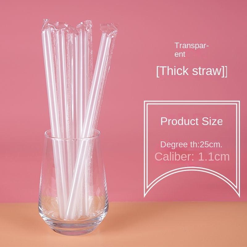 100 шт. одноразовые пластиковые трубочки для сока, чая с молоком, пузырькового чая, широкая независимая упаковка, соломинка для питья