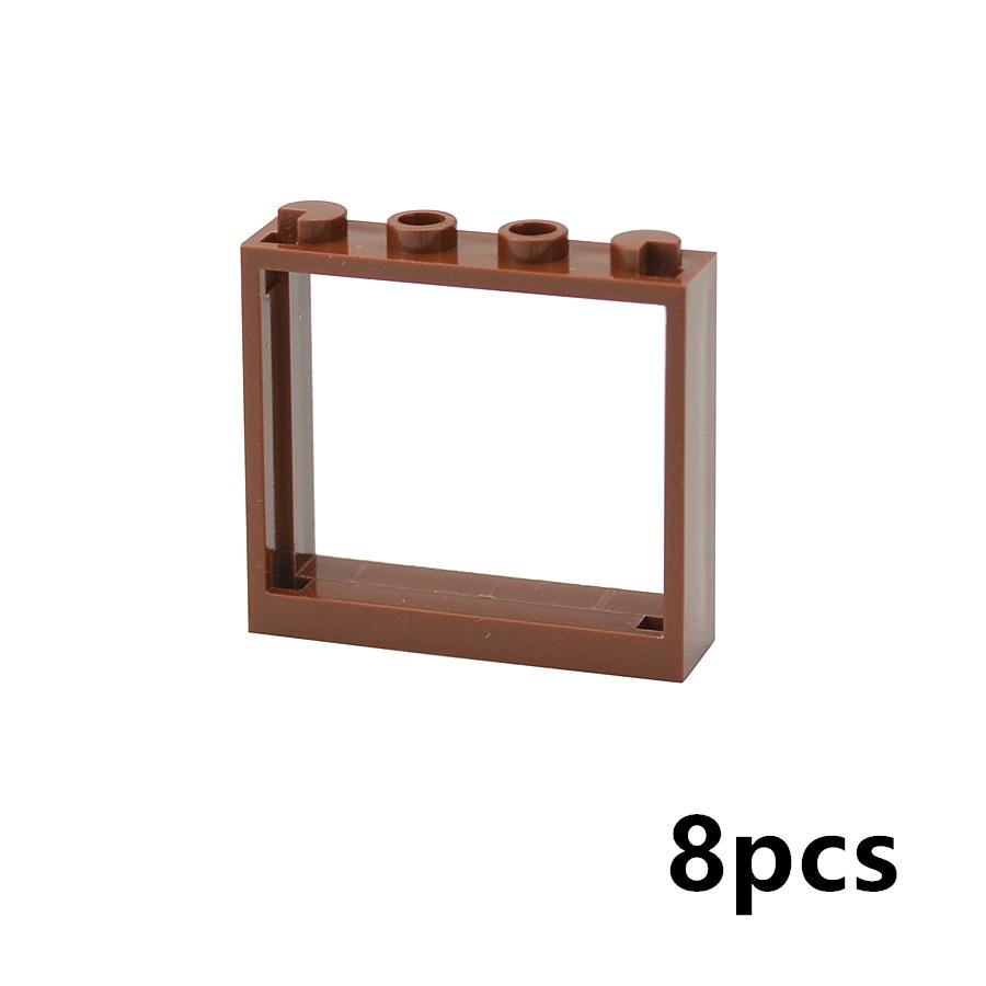 City Window Building Up Cubes Custom Build House Door Frame Glass Bricks Parts Fits 60594 60616 60621 60596 MOC Educational Tool Parts Fo