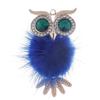 Owl Rhinestone-Inlaid Fur Car Vent Pendant - DIY Animal Ornament Accessory