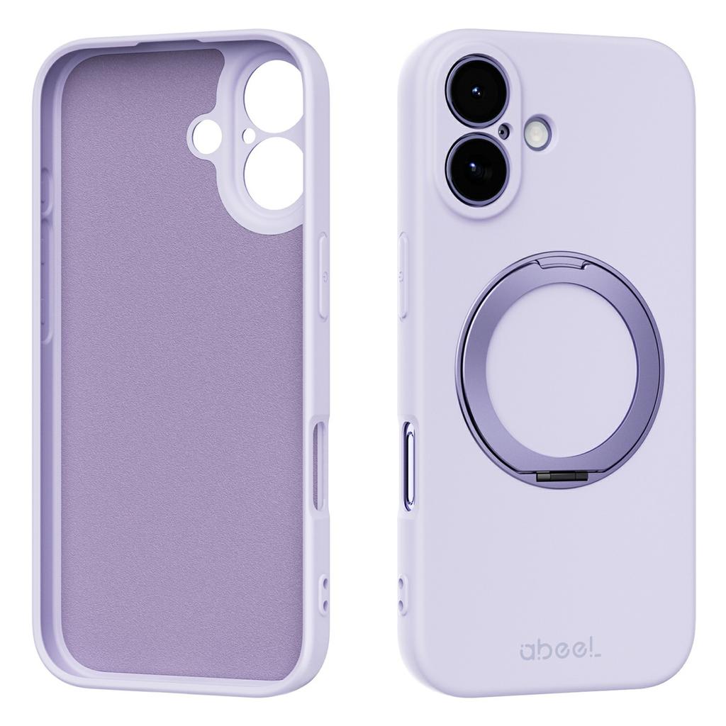 ABEEL For iPhone 17 Magnetic Case Kickstand Skin Touch Liquid Silicone Phone Cover