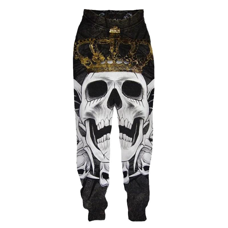 Spring Autumn Men's Pants Fashion Trousers Casual Man Sports Skull 3D Printed Streetwear Sweatpants Big Size Men Clothing S-6XL