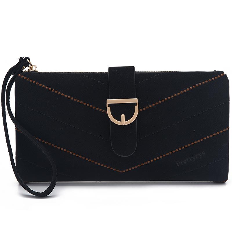 Women's Long Wallet Women's Retro Simple Buckle Women's Handbag