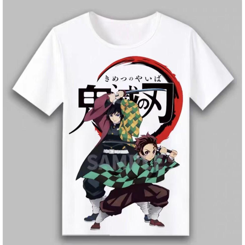 Аниме Клинок, рассекающий демонов Повседневный стиль Мода Унисекс 2025 Новая футболка Лето Новая Ретро мода Мужская и женская уличная одежда