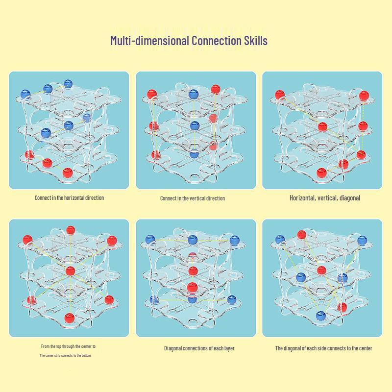 3D крестики-нолики развивающая игрушка: Взаимодействие родителей и детей и тренировка логического мышления для двух игроков