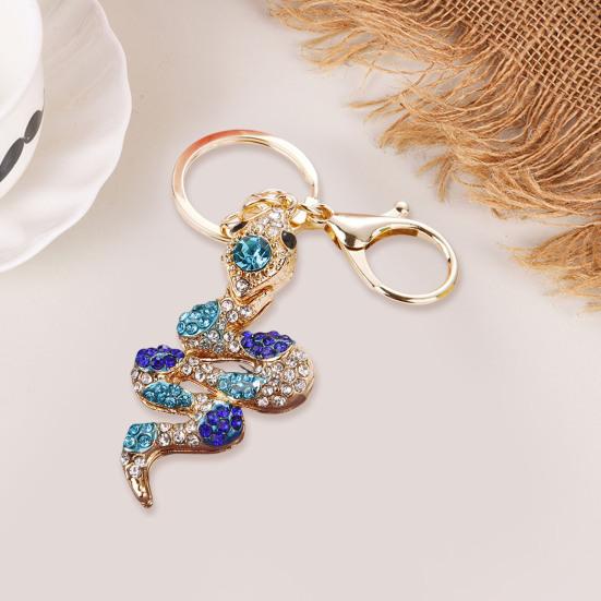 Брелок для ключей со стразами в форме змеи, декоративный держатель для ключей в машину, сумка для багажа, брелок, аксессуары