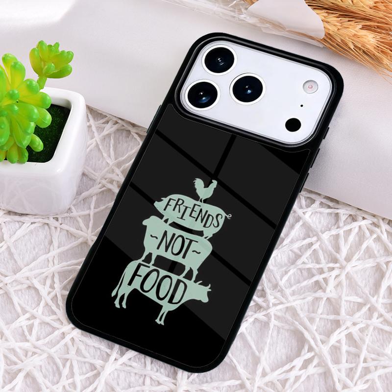 Vegan Friends Not Food Shockproof Phone Case for iPhone 17 Air 16e 15 11 12 14 13 Pro Max Cover Coque