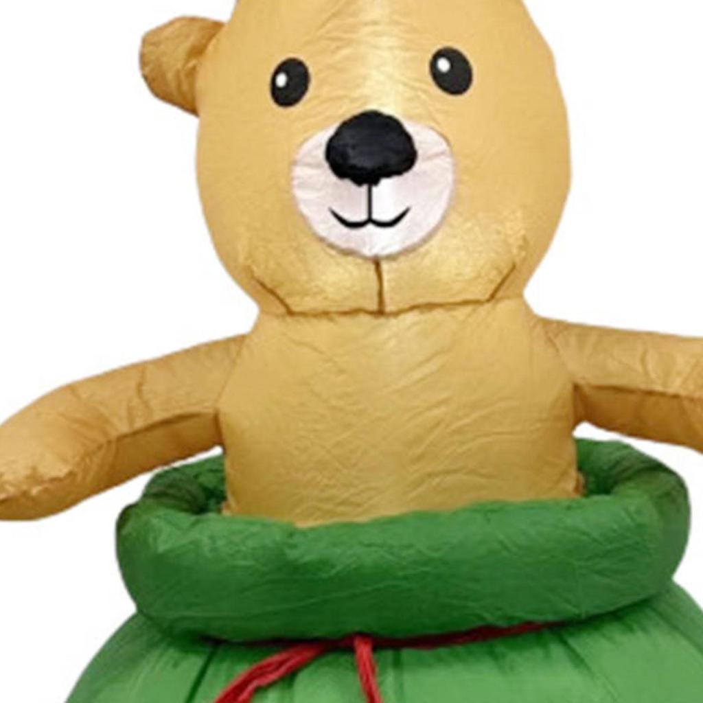 Christmas Inflatable Decorations 120x50x50cm Large Cute Inflatable Toy Gift Idea Lighted Holiday Display Built in LED for Home