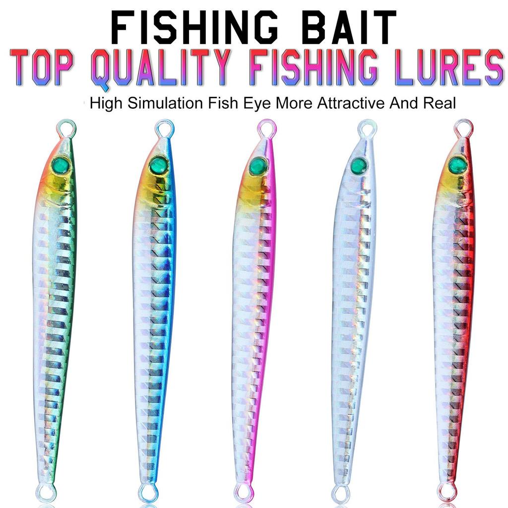 SOUGAYILANG Рыболовная приманка, 5 шт., балансир, жесткая рыболовная приманка высокого качества, рыболовные крючки, свинцовая жесткая приманка, отсадочные приманки