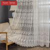 1 шт. Серия Nuan Однотонная Европейская Жаккардовая Прозрачная Занавеска Чисто Белый Прозрачный Тюль для Гостиной Спальни Балконного Окна Домашний Декор