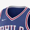 Nike Футболка NBA Philadelphia 76Ers Icon Edition Rush синяя/университетская красная/белая мужская уличная одежда DN2018-405