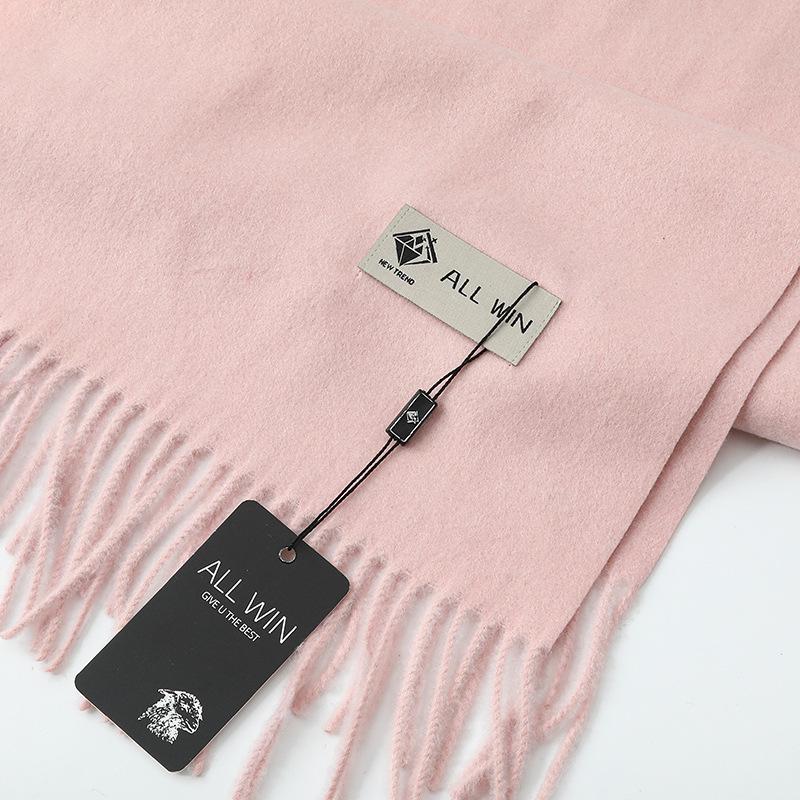 Женский шарф-шаль из кашемировой шерсти премиум-класса белого цвета - Коллекция Зима 2025