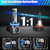RCJ H11/H8/H9 Fog Bulbs, 1:1 Size 35000LM Brighter 6000K Cool White With 13000RPM Fan, Plug-N-Play, Pack Of 2