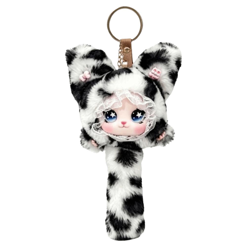 Long Tail Plush Cat Keychain Hanging Decoration Bag Charms Delicate Cat Plush Toy Bag