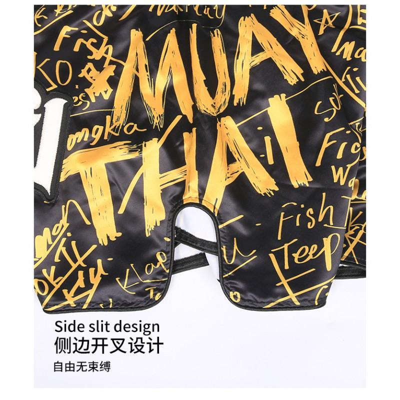 ANOTHERBOXER Muay Thai Shorts Boxing MMA Kickboxing Training Competition Unisex Professional Fight Pants