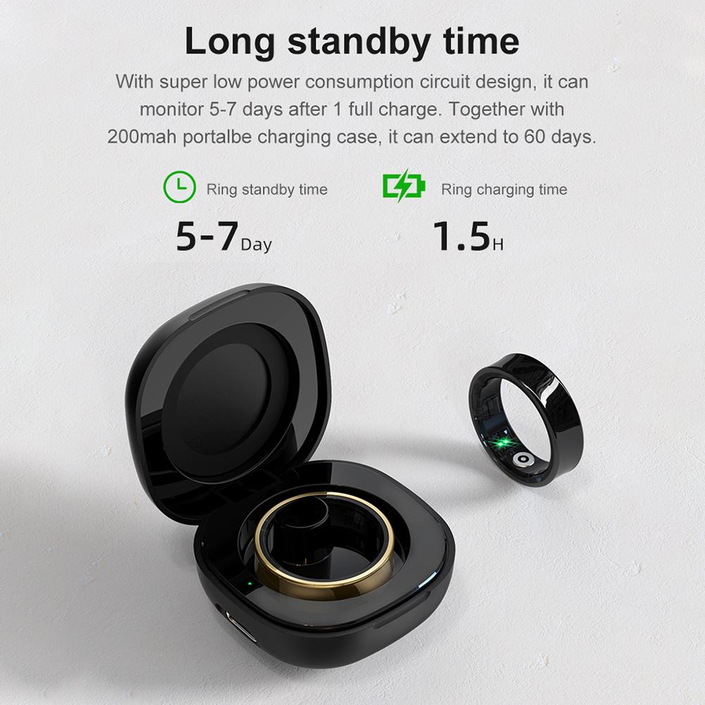 R09 Smart Ring Waterproof Health Fitness Rings Heart Rate Blood Oxygen Sleep Monitoring Fitness Tracker for Xiaomi Samsung Phone