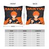 Чехол на квадратную подушку Haikyuu Чехлы для подушек Аниме Модный чехол на подушку с декоративной молнией для дивана 4040 см