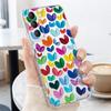 Модный Чехол с Сердечками Любви Для Samsung S26 Ultra S25 FE S24 S23 S22 Plus S21 A15 A25 A35 A55 A16 A26 A36 A56 A17 A37 A57 5G Прозрачный Мягкий Чехол из ТПУ