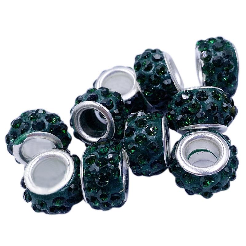 10 шт. 12 мм большое отверстие CZ хрустальные бусины горный хрусталь разделитель подвески подходят для браслет ожерелье DIY ювелирные аксессуары