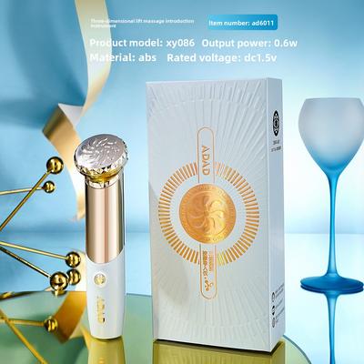 Трехмерный лифтинг-массажер способствует впитыванию средств по уходу за кожей. Высокочастотные звуковые волны. Микровибрация. Бьюти-массажер.