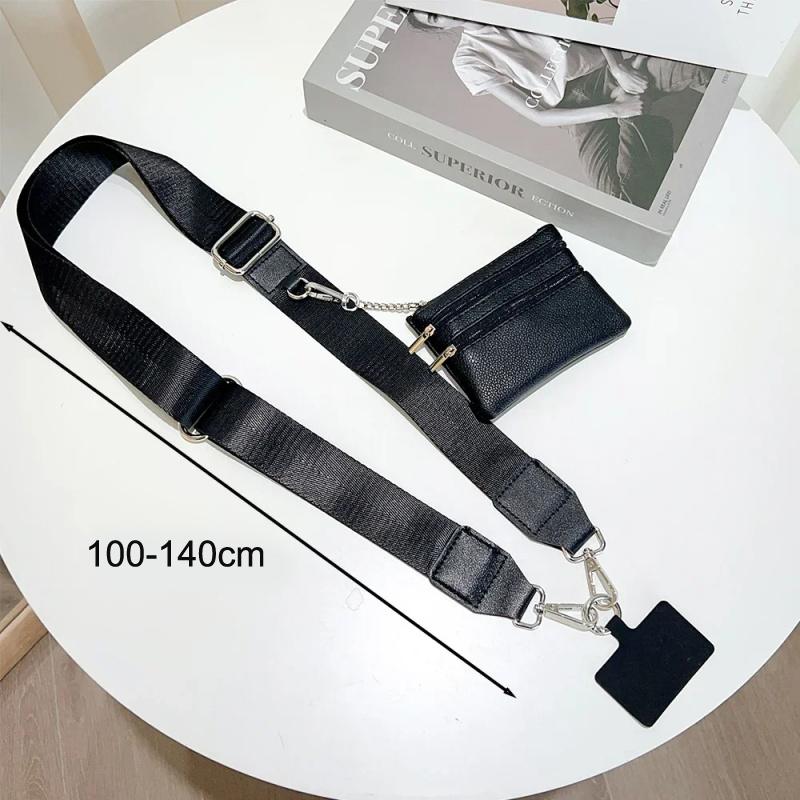 2 в 1 ремни для мобильных телефонов с застежкой-молнией, прочный кошелек с защитой от кражи, ремешок для мобильного телефона через плечо, шейный шнур