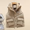 Autumn Winter Women Down Cotton Vests Coat Student Solid Color Outwear Sleeveless Wiastcoat Jacket Woman Padded Jacket Coat Tops