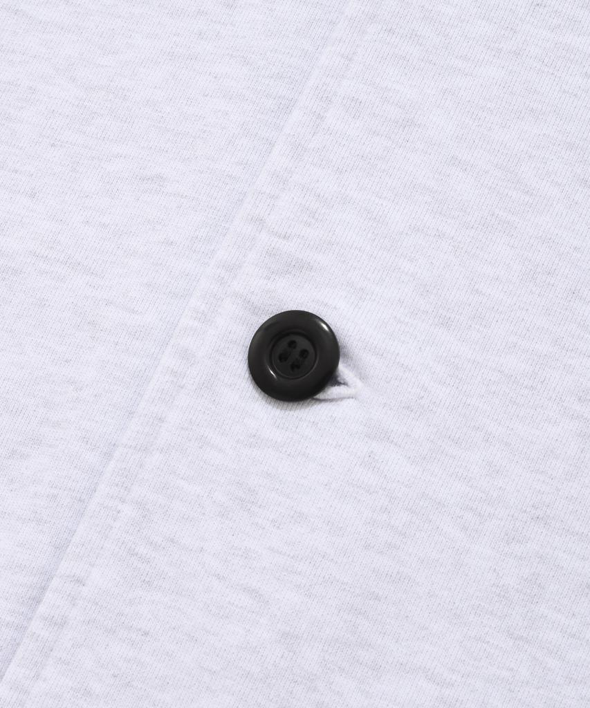 Covernat C Logo Button-Up Hoodie Zip-Up Heather Grey