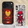 Мягкий чехол для телефона iPhone 13 12 11 Pro Max 15 16 14 Plus 17 Air XS Max XR 16e Marvel Мультяшный Железный человек