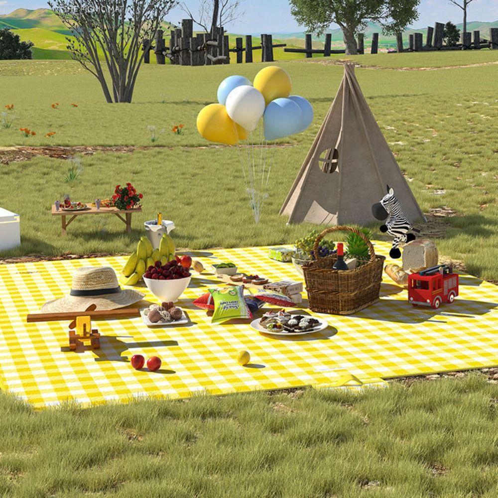 Thicken Camping Floor Mat Foldable Beach Blanket Portable Grassland Mat Tent