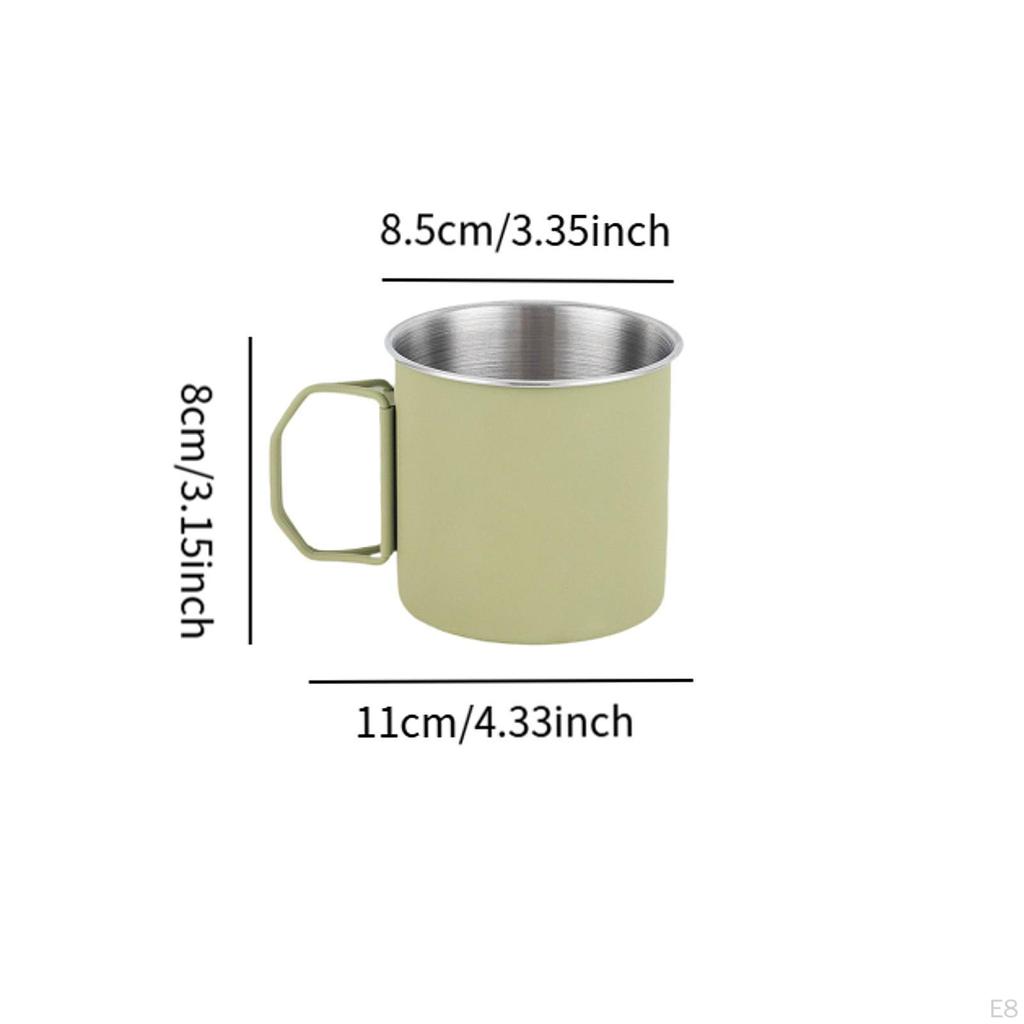 Кружка для кемпинга из нержавеющей стали 304 со складными ручками для кофе