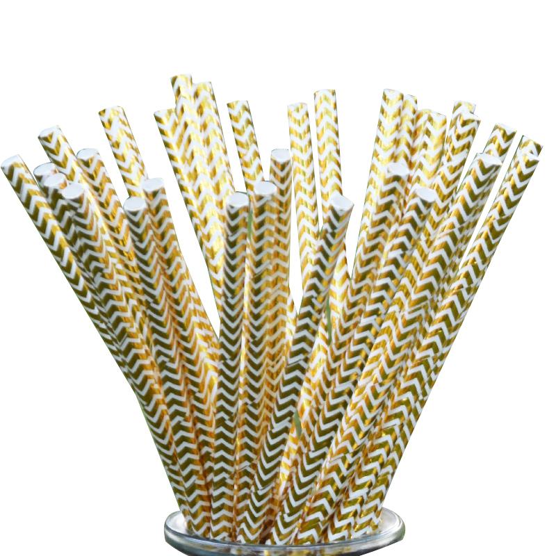 25 шт. фольги золото/серебро радуга одноразовые питьевые цветные бумажные трубочки рождественский свадьба день рождения украшения вечеринка мероприятия принадлежности