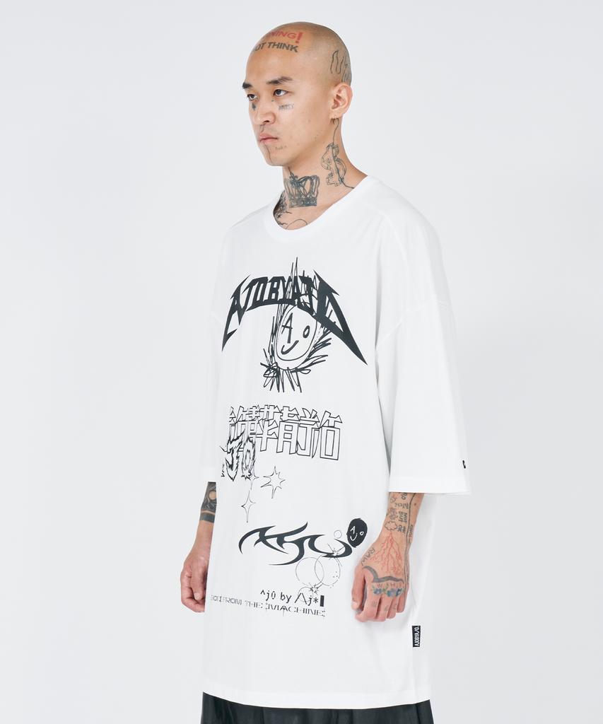 AJOBYAJO [Pba] Ajo Collage T-Shirt [White]