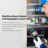 Kkmoon MY5908 Цифровой анализатор цепей подсветки ЖК-дисплея True RMS переменного напряжения RCD GFCI Электрический тестер