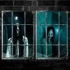 2-Piece Halloween Zombie Ghost Decor Bloody Window Scary Backdrop Outdoor Horror Hanging Cloth Spooky Party Supplies