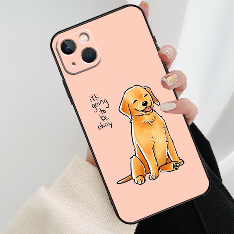 Мультяшный чехол для телефона с золотистым ретривером Для iPhone 17 Pro Max 14 13 12 11 15 16 Pro Max mini 15 16 Plus 16e 17 Air Cover