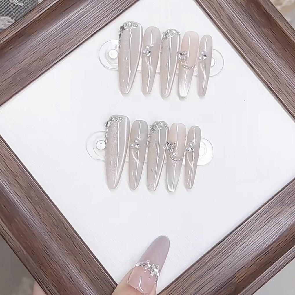 Ручная работа Фототерапия Носить Доспехи и Элегантность и Люди Ценят Долго, Долго, Прекрасные Собачьи, Кошачьи Глаза Законченный Маникюр Патч